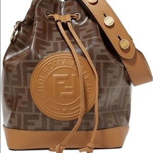 Fendi Ff Mon Tresor Mini Bucket Tan/Brown Handbag